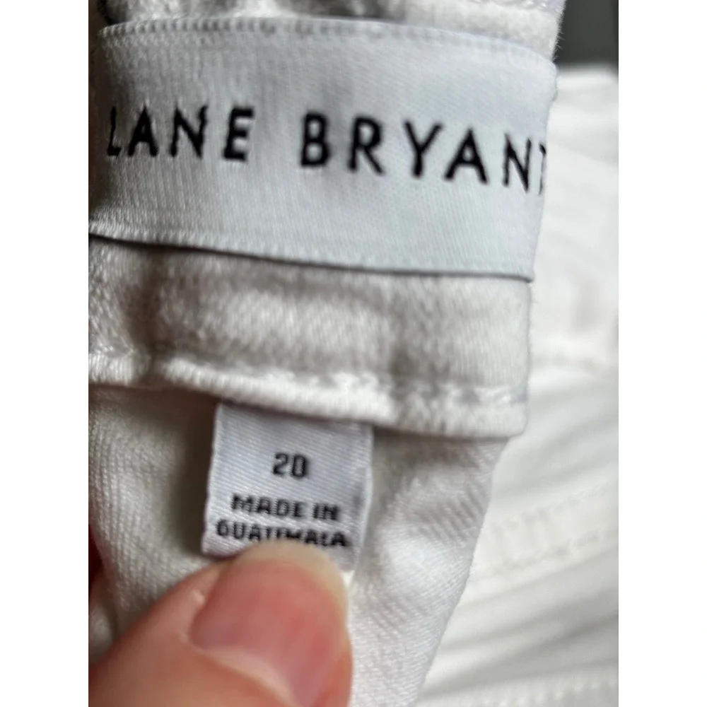 Lane Bryant Womens White Jeans Mid Rise Skinny Size 20 Flex Magic Waistband - Picture 3 of 9